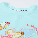 Girls Half Sleeves T-Shirt - Sky Blue, Girls T-Shirts, Chase Value, Chase Value