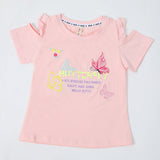 Girls Half Sleeves T-Shirt - Baby Pink, Girls T-Shirts, Chase Value, Chase Value