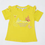 Girls Half Sleeves T-Shirt - Yellow, Girls T-Shirts, Chase Value, Chase Value