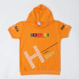 Boys Hooded T-Shirt - Orange, Boys T-Shirts, Chase Value, Chase Value