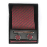 Men's Neck Tie Box With Pin - Maroon, Men's Tie, Chase Value, Chase Value