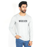 Valuable Men's Full Sleeves T-Shirt - Grey, Men's T-Shirts & Polos, Chase Value, Chase Value