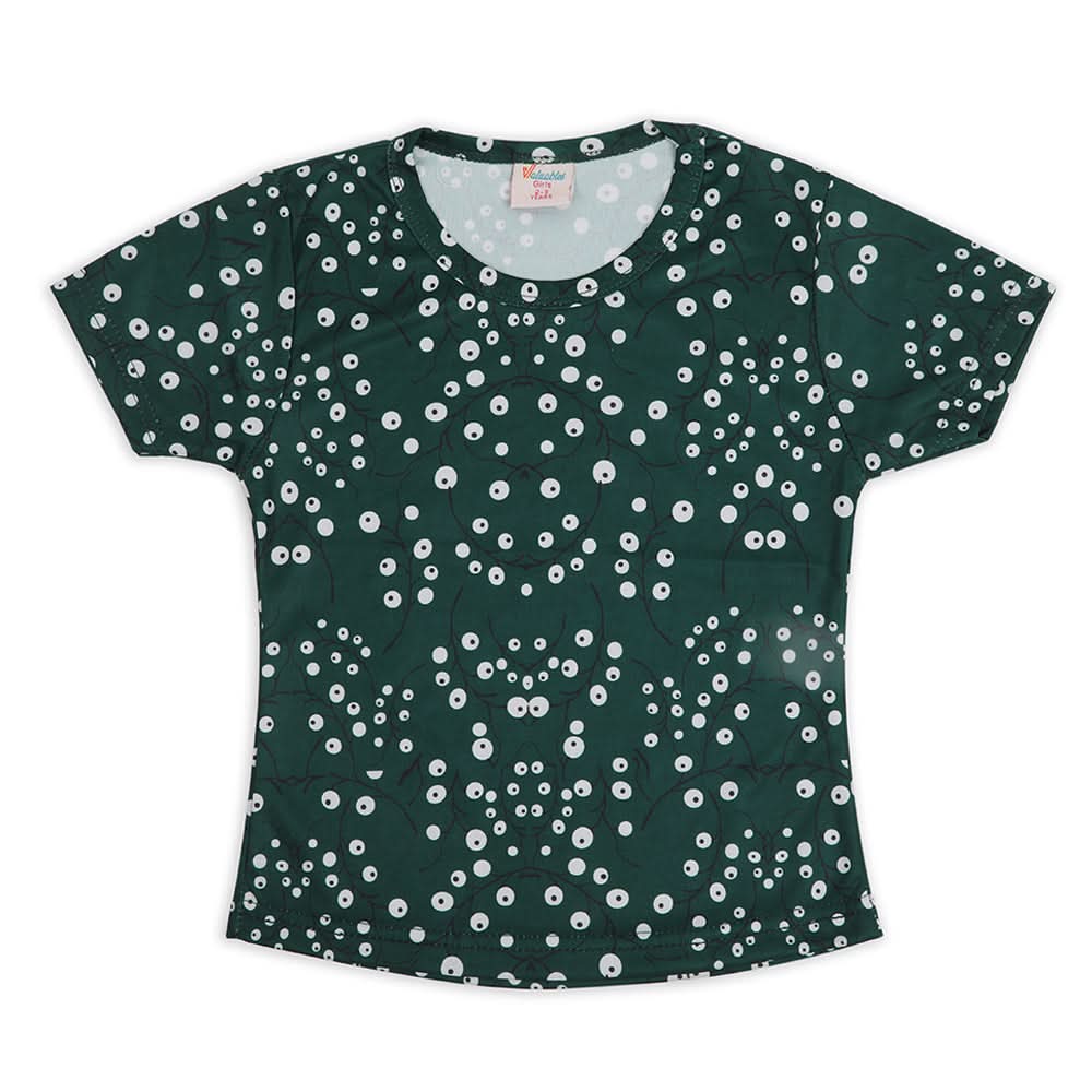 Valuable Girls Independence Day Half Sleeves T-Shirt - Green, Girls T-Shirts, Chase Value, Chase Value
