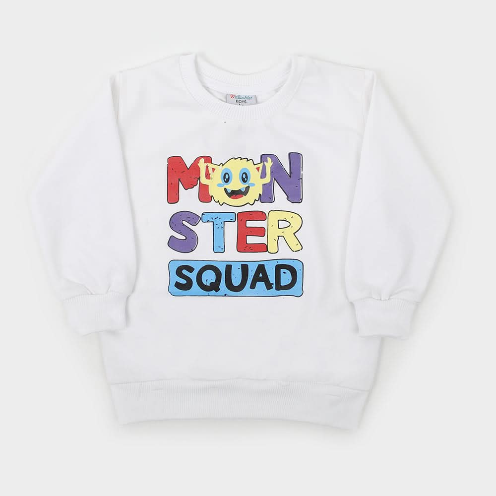 Boys Full Sleeves SweatShirt - White, Boys Hoodies & Sweat Shirts, Chase Value, Chase Value