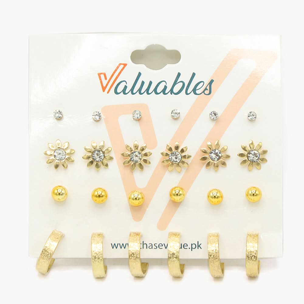 Girls Top Card Pack of 12 - Multi Color, Girls Earrings & Tops, Chase Value, Chase Value