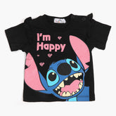 Eminent Newborn Girls Half Sleeves T-Shirt - Black, Newborn Girls T-Shirts, Eminent, Chase Value