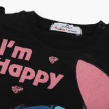 Eminent Newborn Girls Half Sleeves T-Shirt - Black, Newborn Girls T-Shirts, Eminent, Chase Value