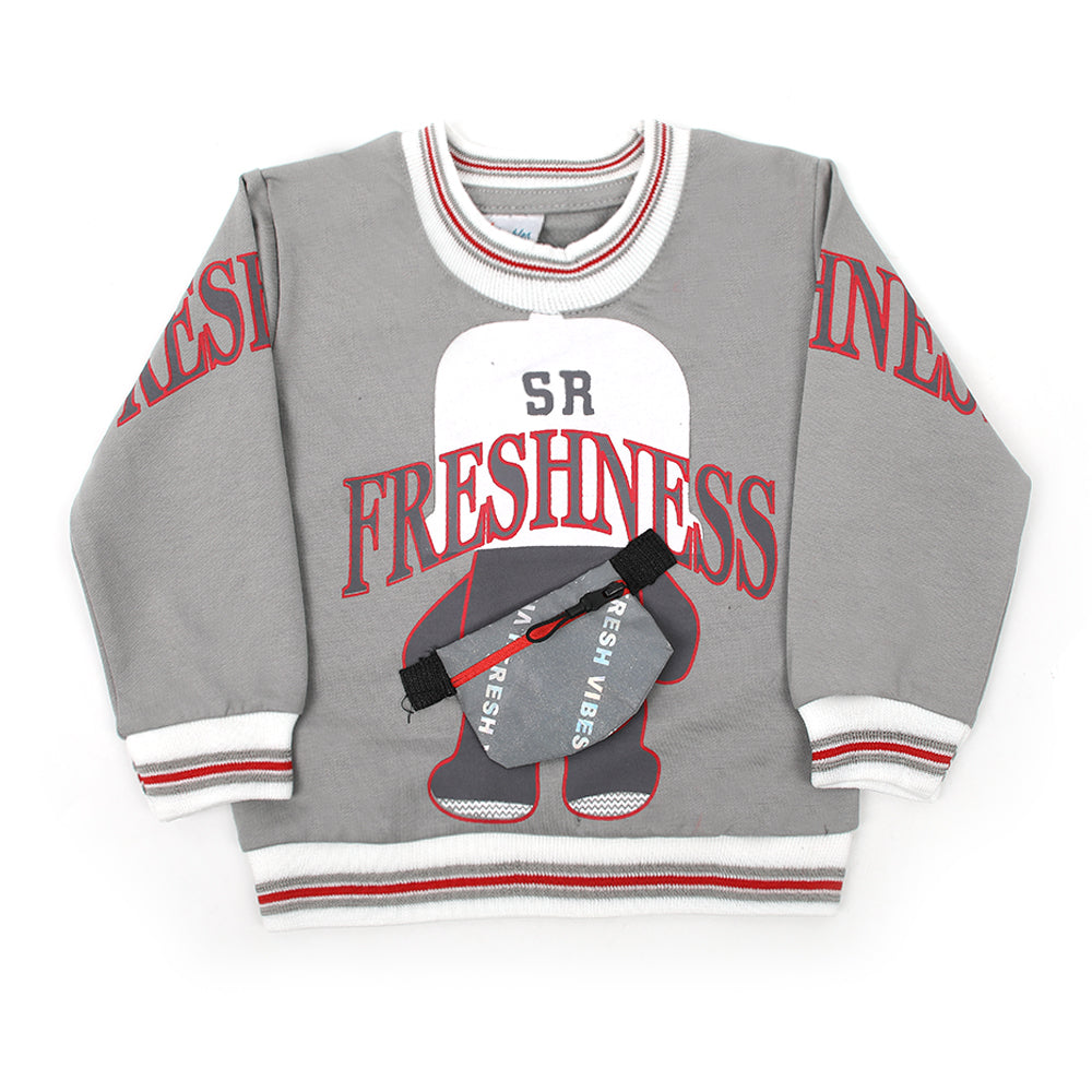 Boys Full Sleeves SweatShirt - Grey, Boys Hoodies & Sweat Shirts, Chase Value, Chase Value