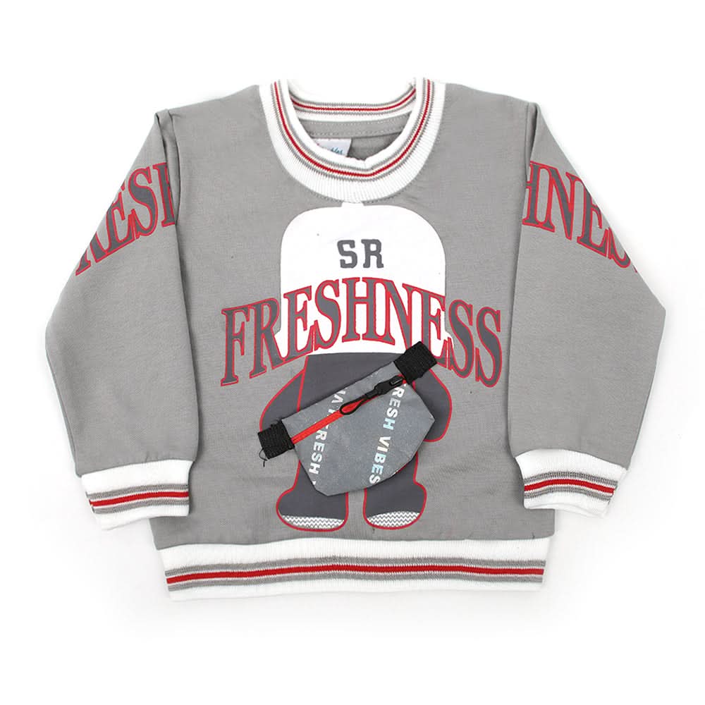 Boys Full Sleeves SweatShirt - Grey, Boys Hoodies & Sweat Shirts, Chase Value, Chase Value