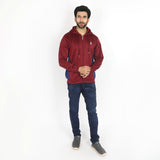 Men's Full Sleeves Hoodie Jacket - Maroon, Men's Jackets & Hoodies, Chase Value, Chase Value