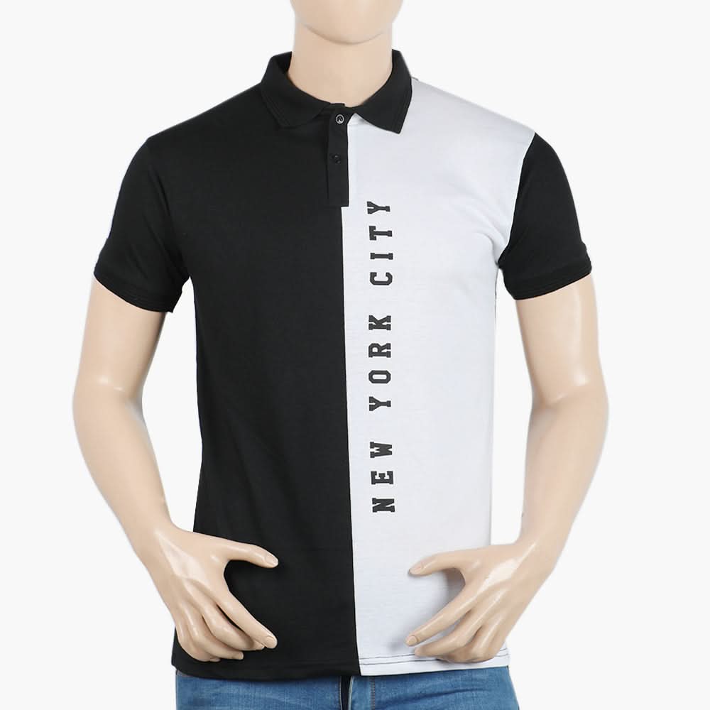 Men's Half Sleeves Polo T-Shirt - Black, Men's T-Shirts & Polos, Chase Value, Chase Value