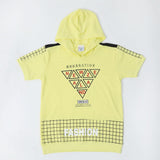 Boys Hooded T-Shirt - Yellow, Boys T-Shirts, Chase Value, Chase Value