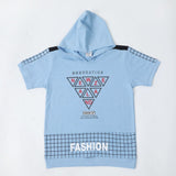 Boys Hooded T-Shirt - Sky Blue, Boys T-Shirts, Chase Value, Chase Value
