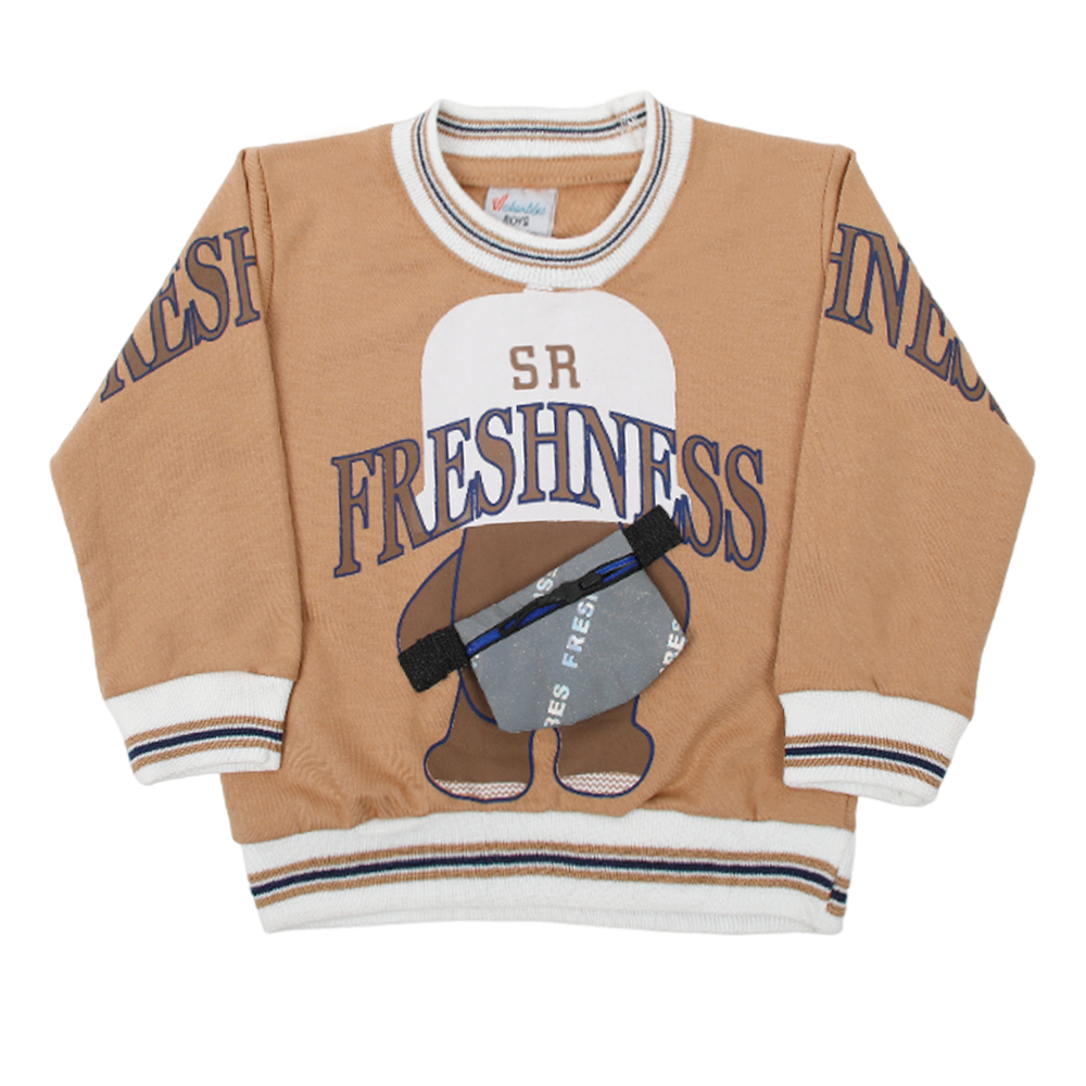 Boys Full Sleeves SweatShirt - Brown, Boys Hoodies & Sweat Shirts, Chase Value, Chase Value