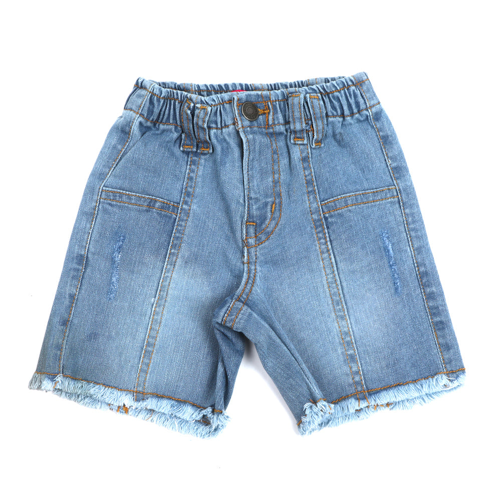 Eminent Girls Denim Short - Mid Blue, Girls Shorts Skirts, Eminent, Chase Value