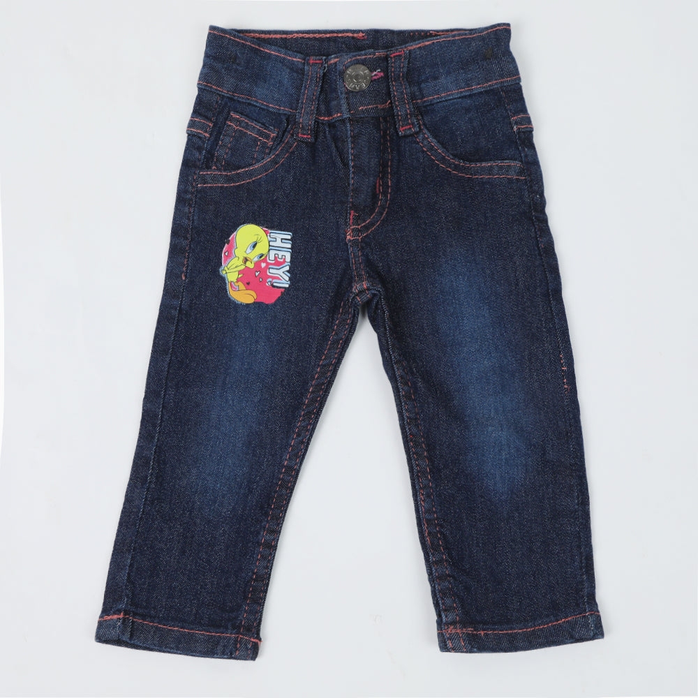 Newborn Girls Denim Pant - Dark Blue, Newborn Girls Shorts Skirts & Pants, Chase Value, Chase Value