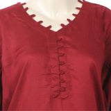 Women's Dyed Solid Co-Ord Set - Maroon, Women Co-Ord Set, Chase Value, Chase Value
