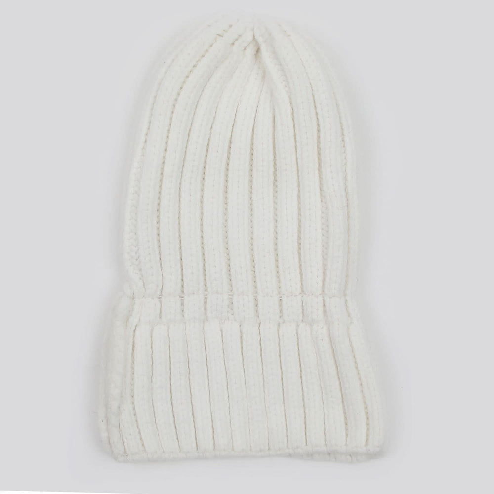 Kids Woolen Cap - White, Boys Caps & Gloves, Chase Value, Chase Value