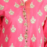 Women's Embroidered Stitched 3Pcs Suit - Pink, Women Shalwar Suits, Chase Value, Chase Value