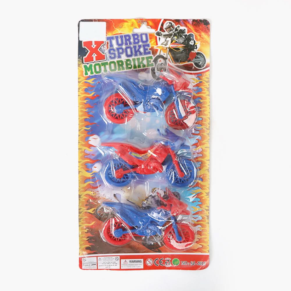 Spiderman Turbo Sport Motorbike 3 Pack Set, Non-Remote Control, Chase Value, Chase Value