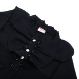 Girls Full Sleeves Woven Top - Navy Blue, Girls Tops, Chase Value, Chase Value