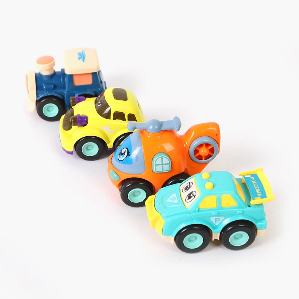 Friction Car 4 Pack Set, Non-Remote Control, Chase Value, Chase Value