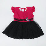 Newborn Girls Frock - Pink & Black, Newborn Girls Frocks, Chase Value, Chase Value