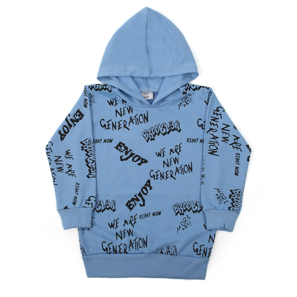 Boys Full Sleeves Hoodie - Light Blue, Boys Hoodies & Sweat Shirts, Chase Value, Chase Value