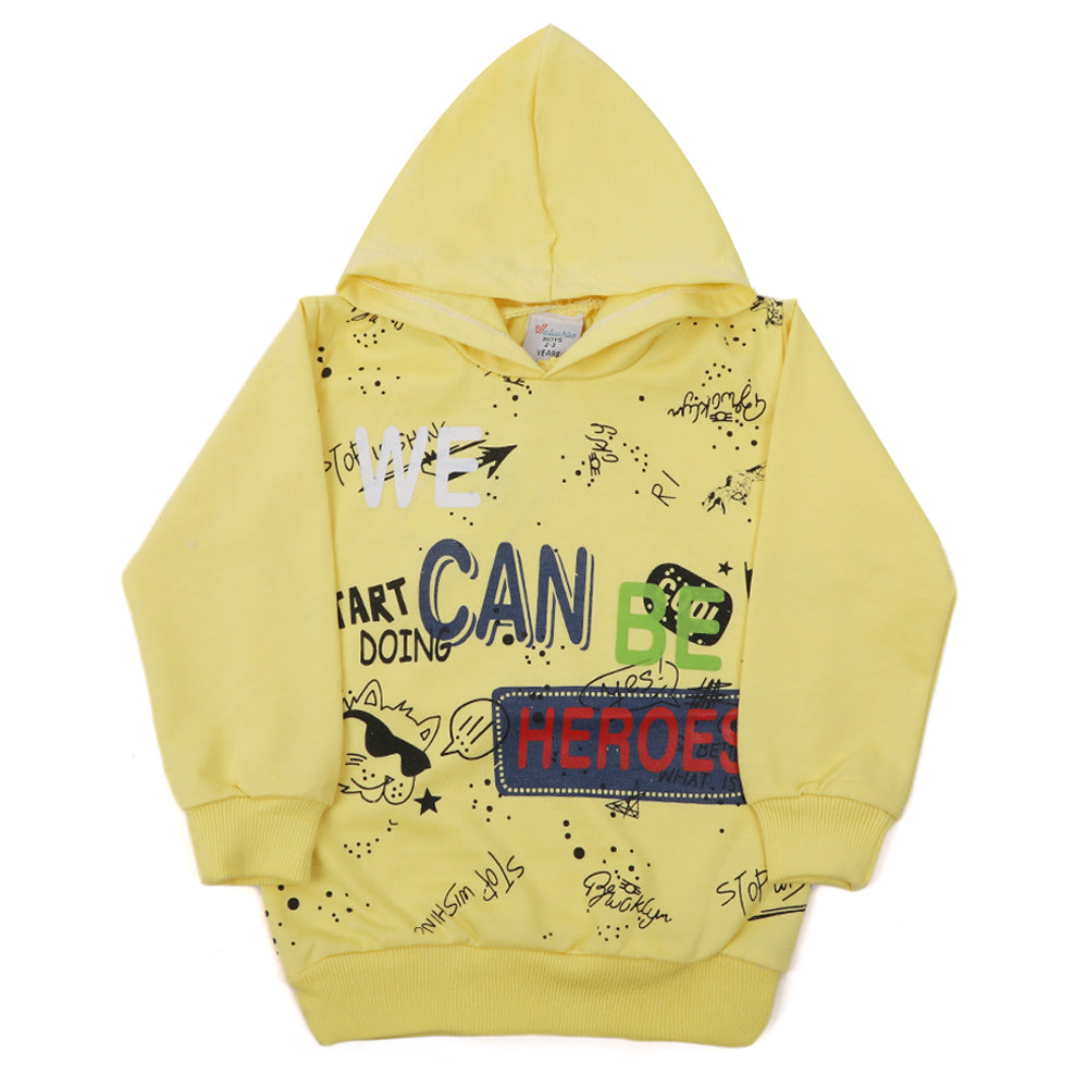 Boys Full Sleeves Hoodie - Yellow, Boys Hoodies & Sweat Shirts, Chase Value, Chase Value