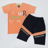 Boys Half Sleeves Suit - Orange, Boys Sets & Suits, Chase Value, Chase Value