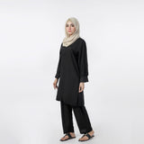 Women's Dyed Solid Co-Ord Set - Black, Women Co-Ord Set, Chase Value, Chase Value