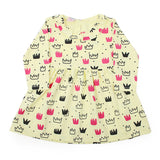 Girls Full Sleeves Frock - Lemon, Girls Frocks, Chase Value, Chase Value