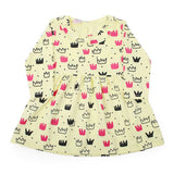 Girls Full Sleeves Frock - Lemon, Girls Frocks, Chase Value, Chase Value