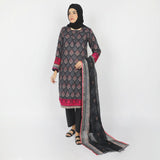 Eminent Women's Embpridered Stitched 03 Pcs Suit - Black, Women Shalwar Suits, Eminent, Chase Value