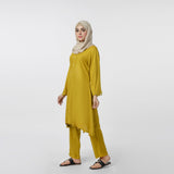 Women's Dyed Solid Co-Ord Set - Mustard, Women Co-Ord Set, Chase Value, Chase Value