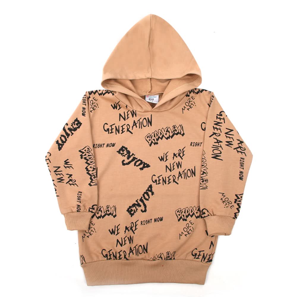 Boys Full Sleeves Hoodie - Brown, Boys Hoodies & Sweat Shirts, Chase Value, Chase Value