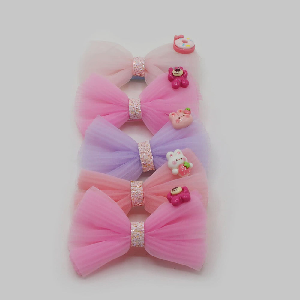 Fancy Hair Pin For Girls Pack Of 5 - Multi Color, Girls Hair Accessories, Chase Value, Chase Value
