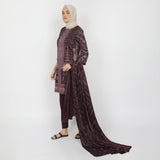 Women's Printed 3pcs Suit - Maroon, Women Shalwar Suits, Chase Value, Chase Value