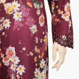 Women's Embroidered Kurti - Burgundy, Women Ready Kurtis, Chase Value, Chase Value