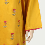 Women's Embroidered Stitched Kurti - Mustard, Women Ready Kurtis, Chase Value, Chase Value