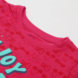 Girl's Half Sleeves T-Shirt - Pink, Girls T-Shirts, Chase Value, Chase Value