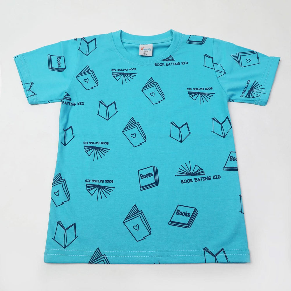 Boys Half Sleeves T-Shirt - Sky Blue, Boys T-Shirts, Chase Value, Chase Value