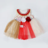 Newborn Girls Frock - Red, Newborn Girls Frocks, Chase Value, Chase Value