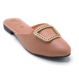 Women's Backless Pump - Peach, Women Backless Pumps, Chase Value, Chase Value