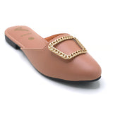 Women's Backless Pump - Peach, Women Backless Pumps, Chase Value, Chase Value