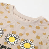 Girl's Half Sleeves T-Shirt - Light Brown, Girls T-Shirts, Chase Value, Chase Value