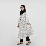 Women's Printed Stitched Kurti - Off White, Women Ready Kurtis, Chase Value, Chase Value