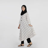 Women's Printed Stitched Kurti - Off White, Women Ready Kurtis, Chase Value, Chase Value
