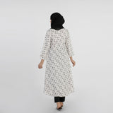 Women's Printed Stitched Kurti - Off White, Women Ready Kurtis, Chase Value, Chase Value