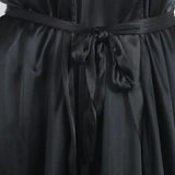 Women's 3Pcs Long Nighty - Black, Women Night Suit, Chase Value, Chase Value
